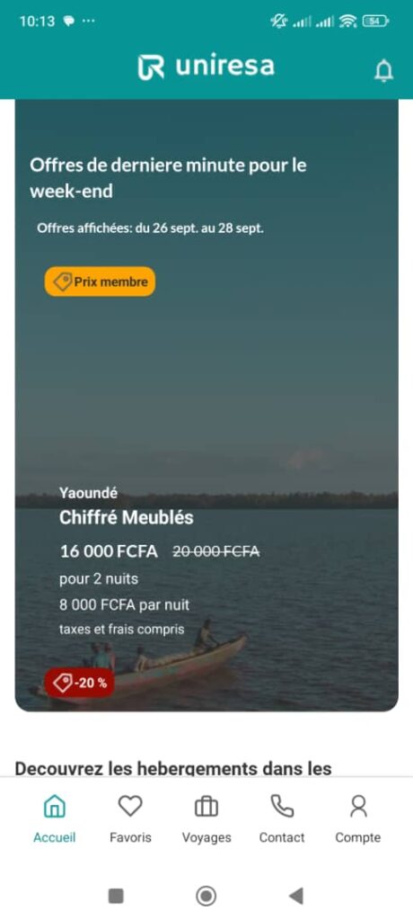 Trouver un hôtel à Yaoundé avec UNIRESA